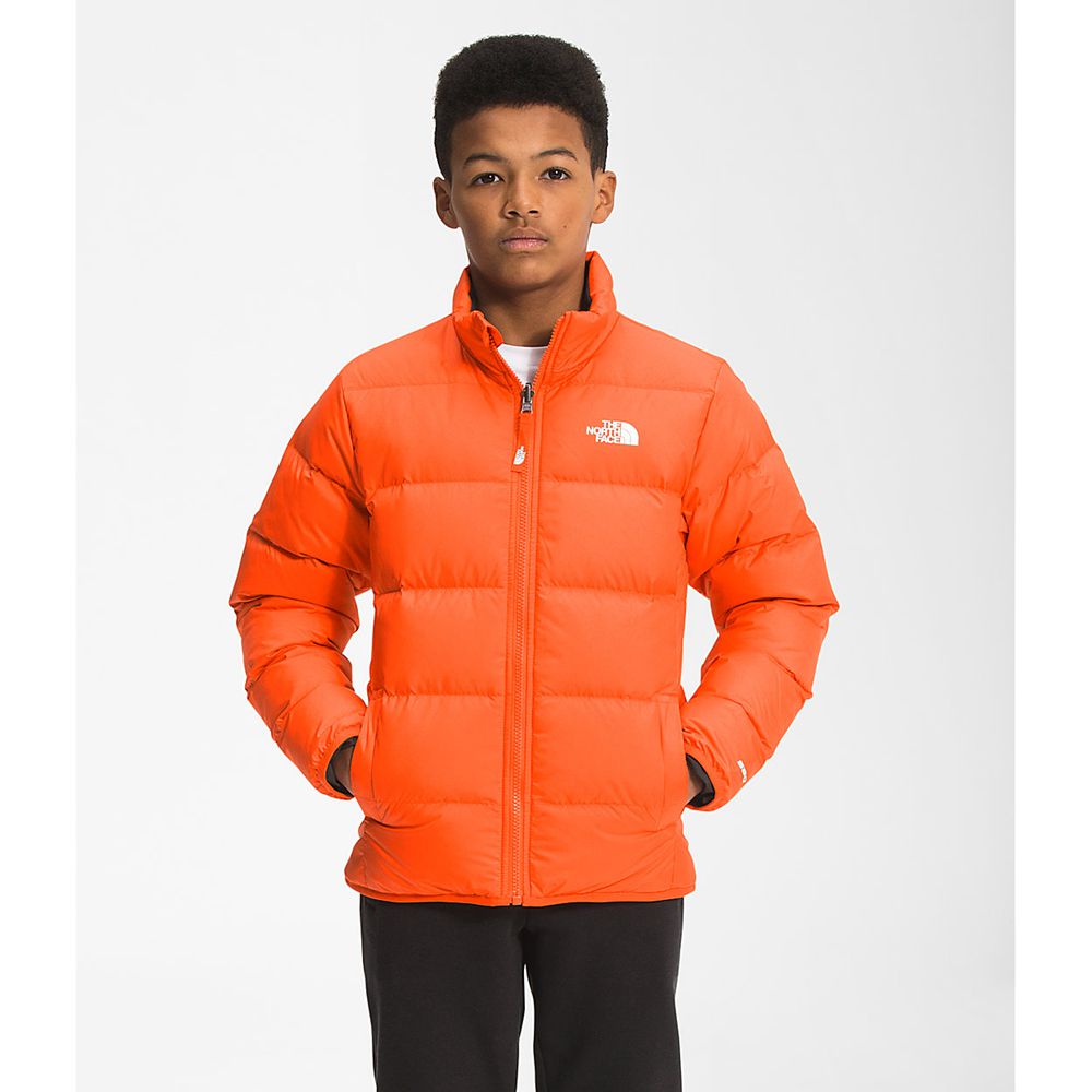 The North Face Jackets Youth Australia - The North Face Reversible Andes Red Orange Snow (UZW-870265